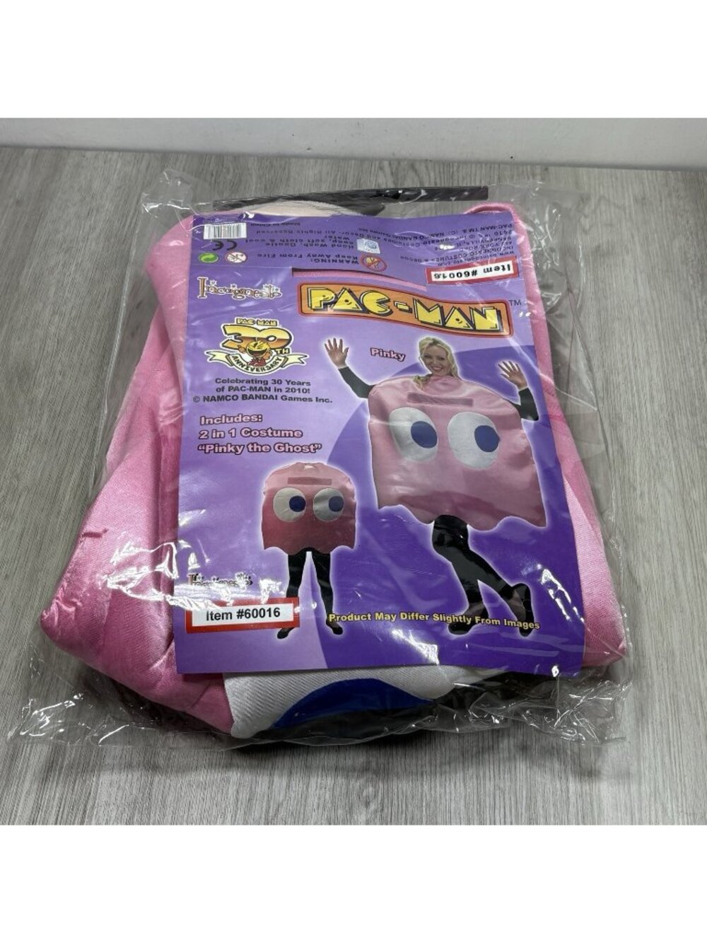 Pinky Ghost Costume for Adults One Size Fits Most